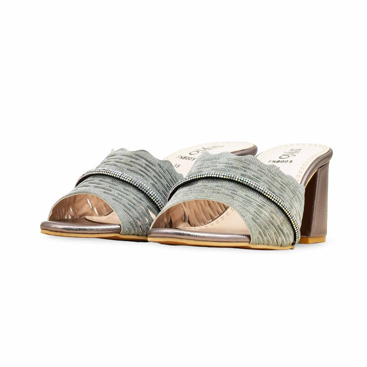 Grey Fancy Slipper For Ladies FN8005