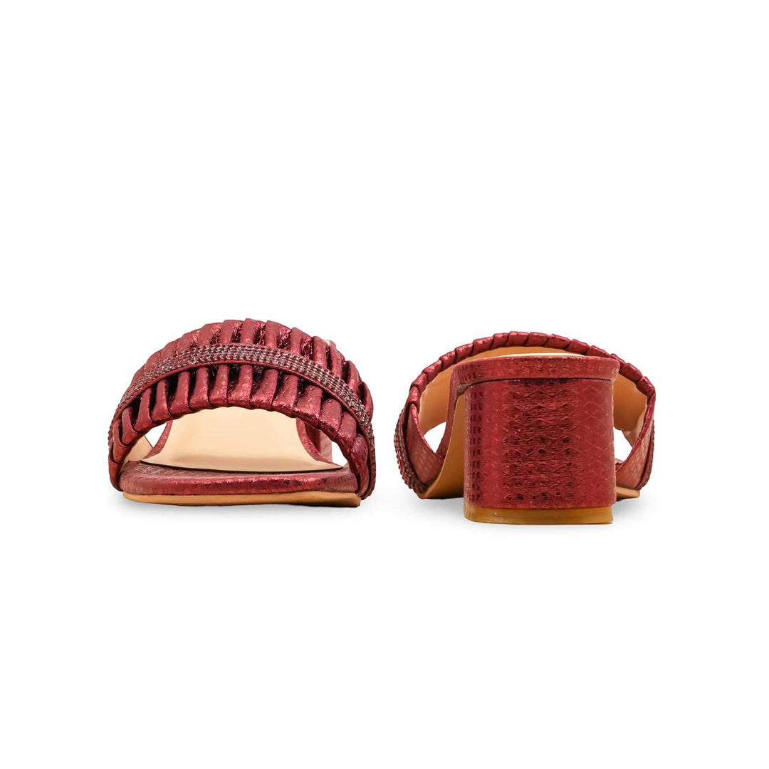 Maroon Fancy Slipper For Women FN8015