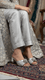 Silver Fancy Women Slipper FN8017