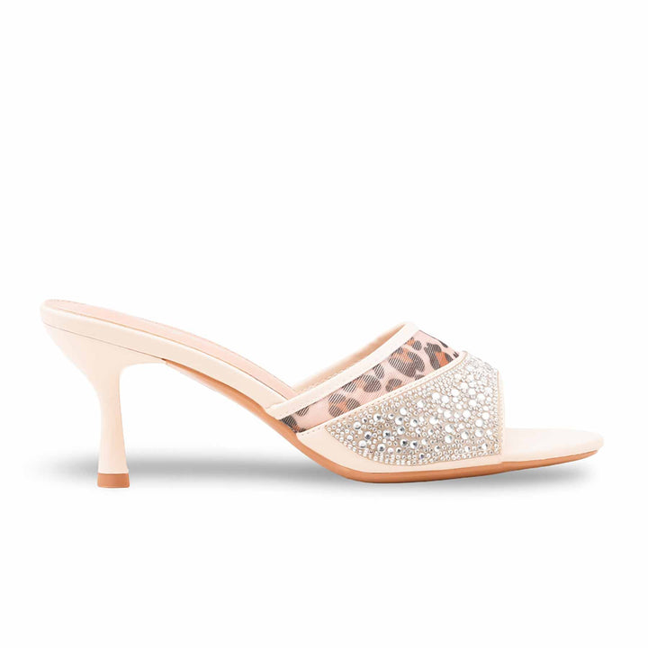 Beige Fancy Slipper For Women FN8022