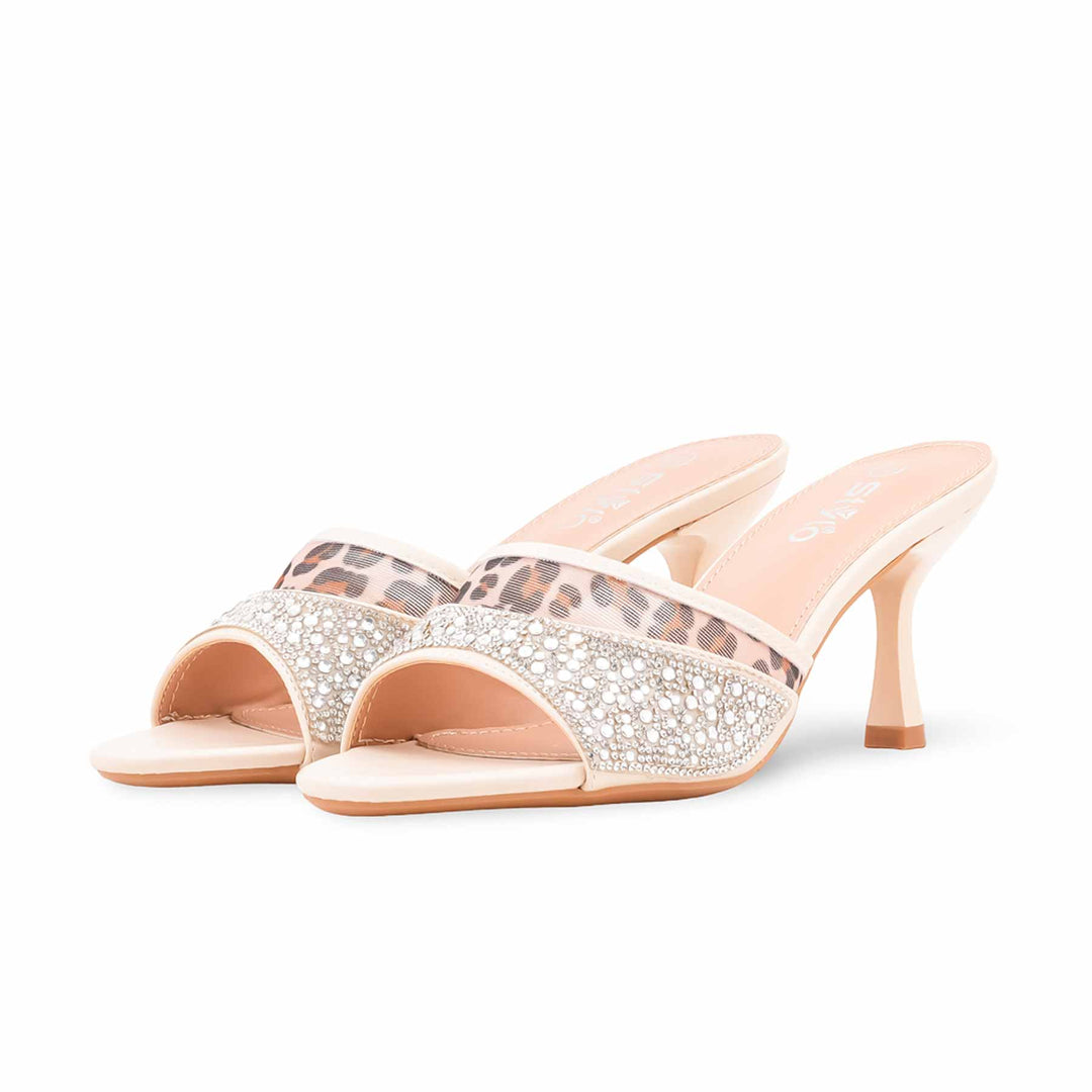 Beige Fancy Slipper For Women FN8022