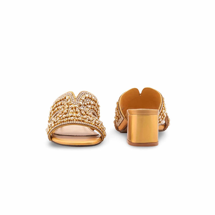 Golden Fancy Slipper For Women FN8028