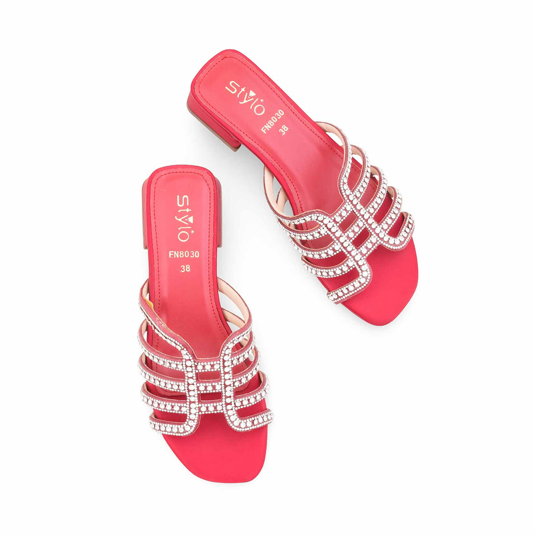 Maroon Fancy Slipper For Women FN8030