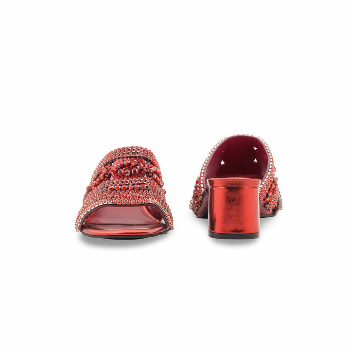 Maroon Fancy Bridal Sandal FN8034