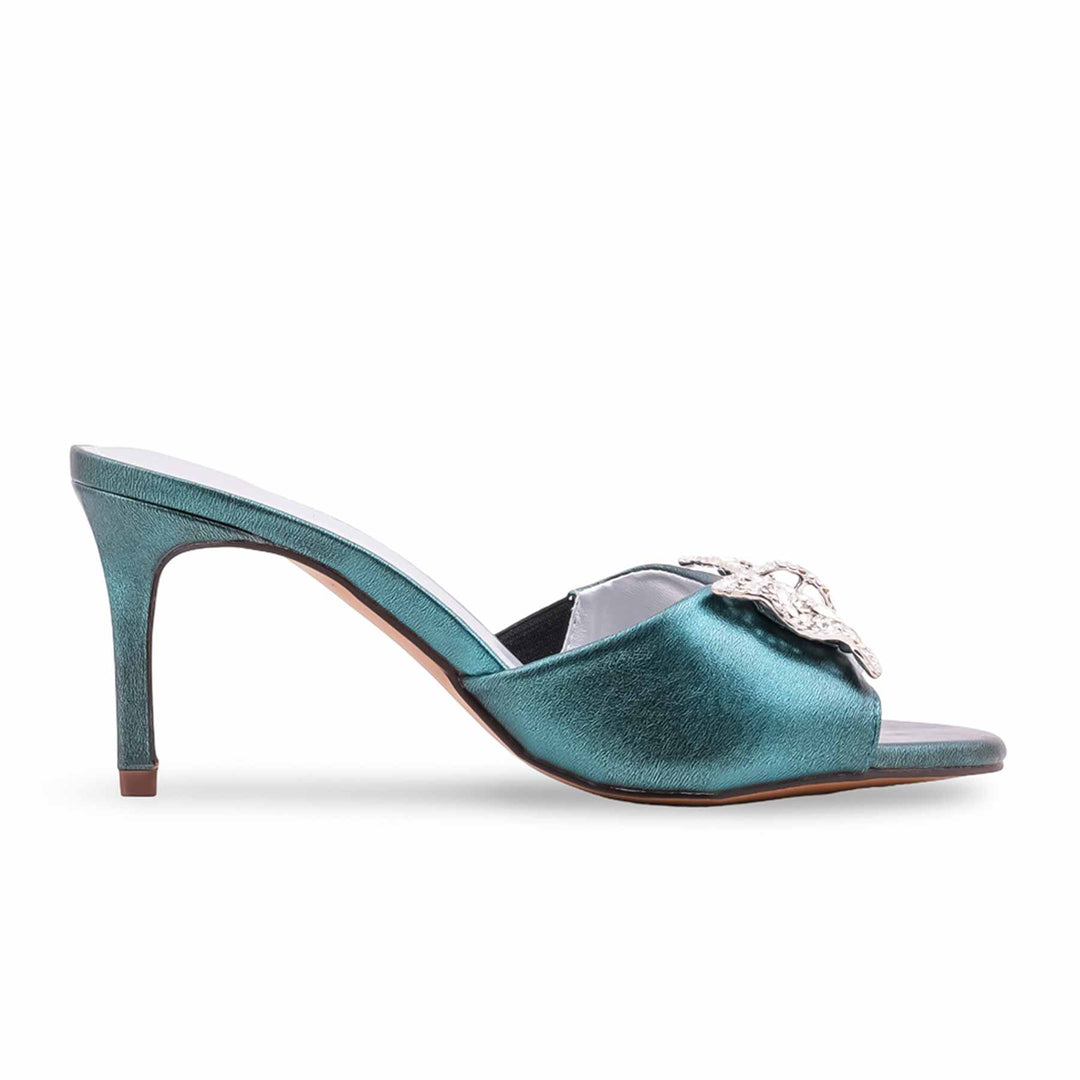 Green Fancy Sandal For Ladies FN8041