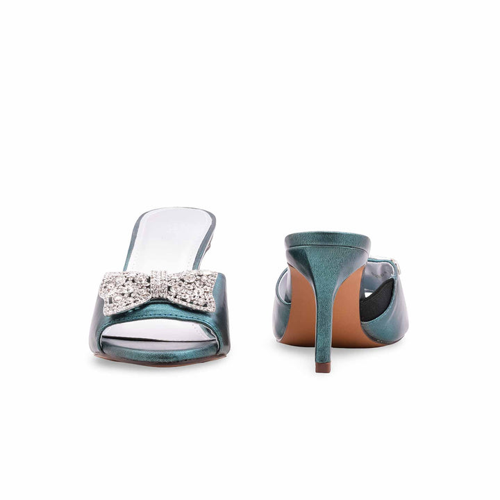 Green Fancy Sandal For Ladies FN8041