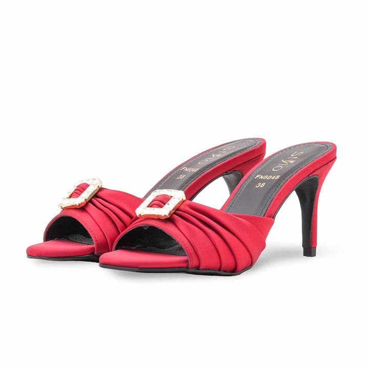 Maroon Fancy Sandal For Women FN8048