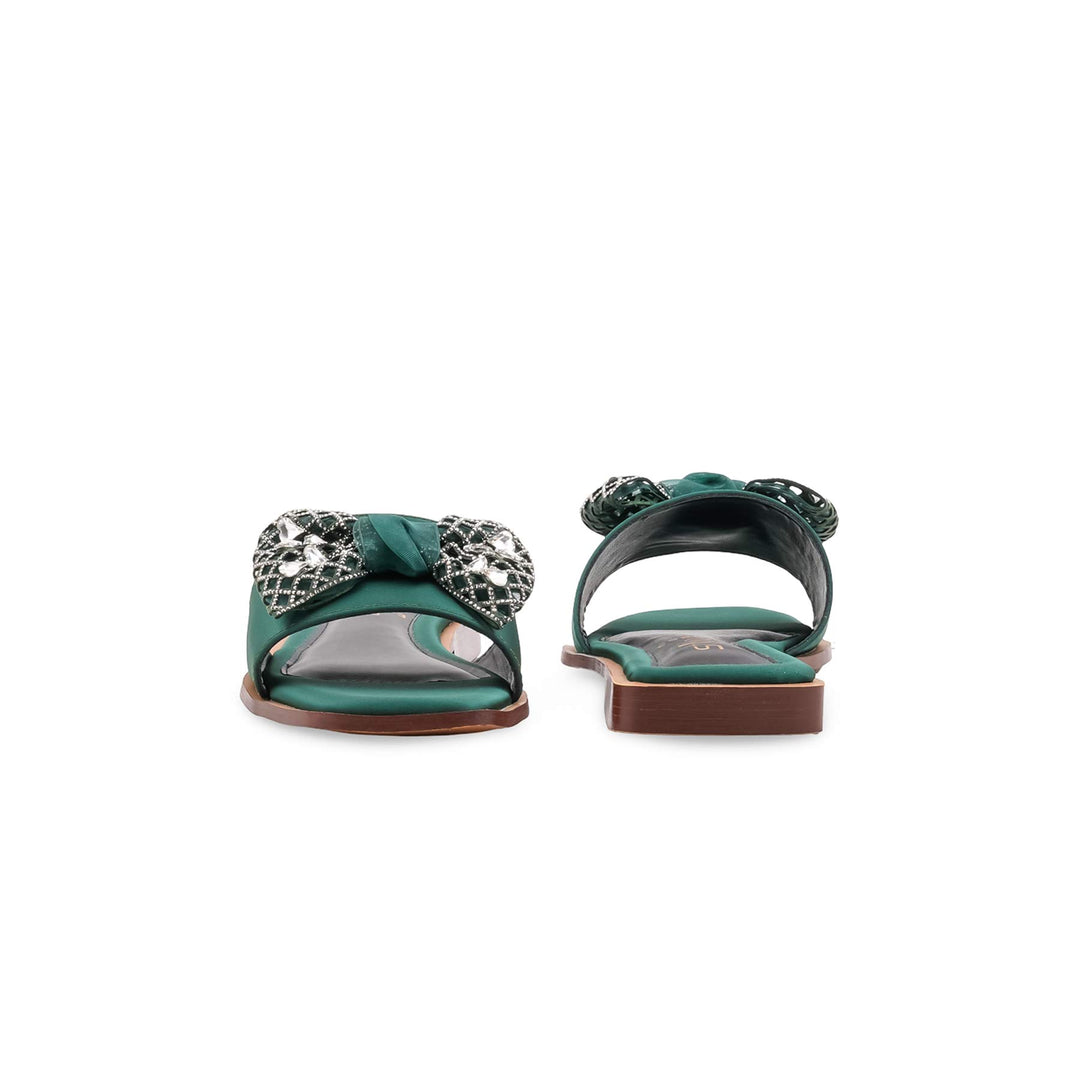 Green Fancy Slipper For Ladies FN8053