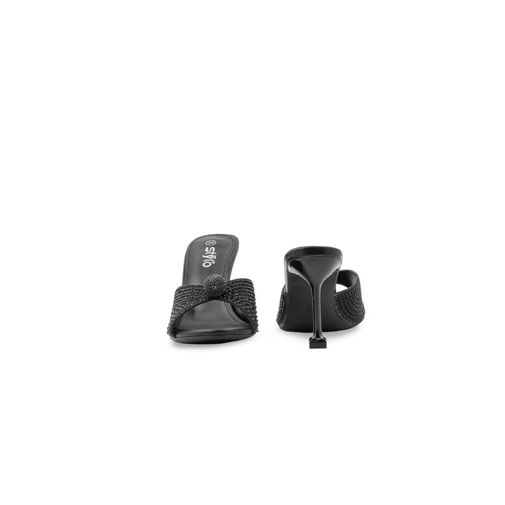 Black Fancy Slipper For Women FN8062