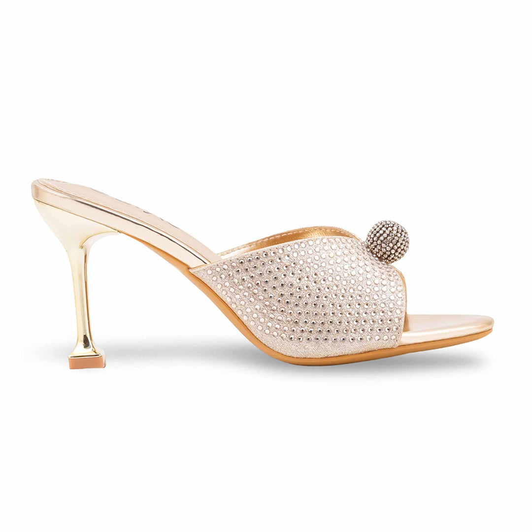 Golden Fancy Slipper For Women FN8062