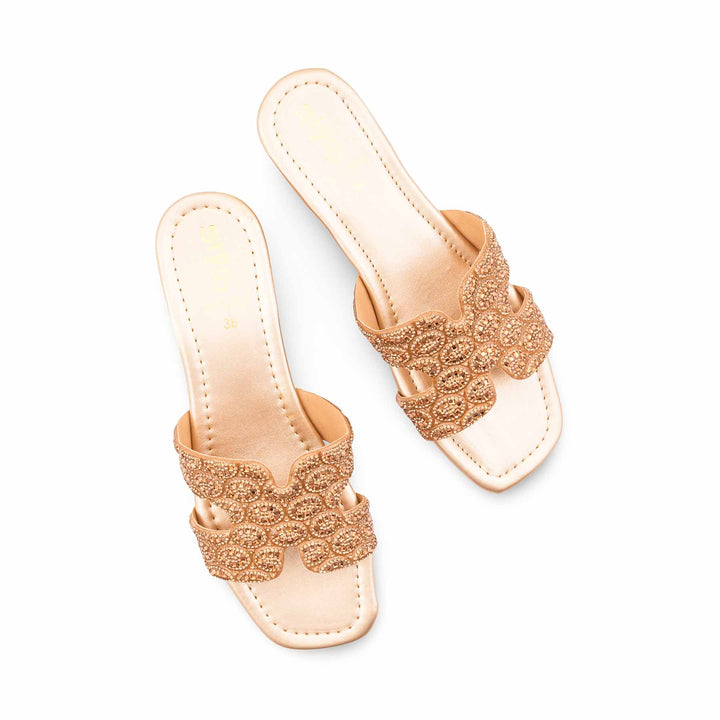 Golden Fancy Slipper For Women FN8064