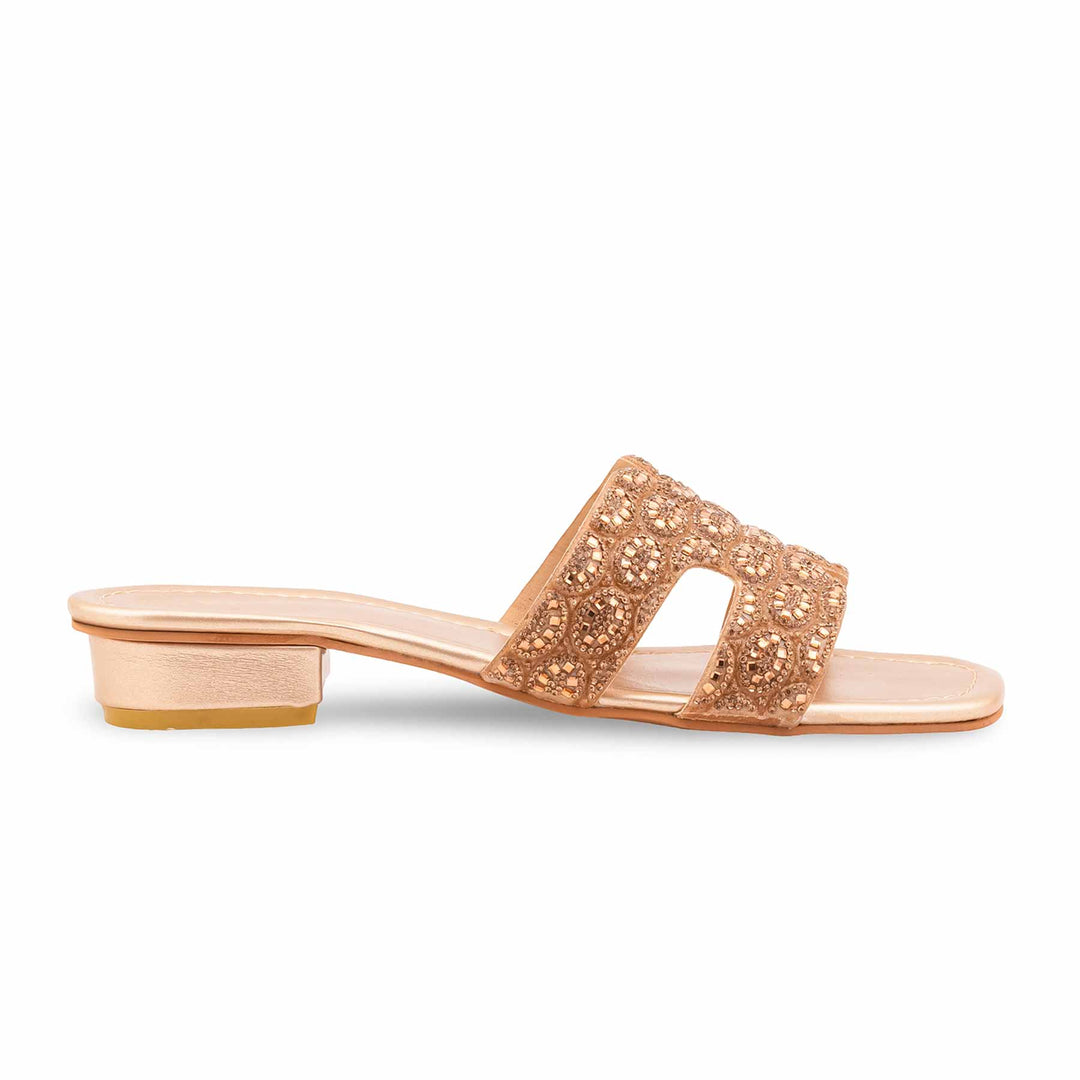 Golden Fancy Slipper For Women FN8064