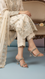 Silver Fancy Slipper For Ladies FN8066