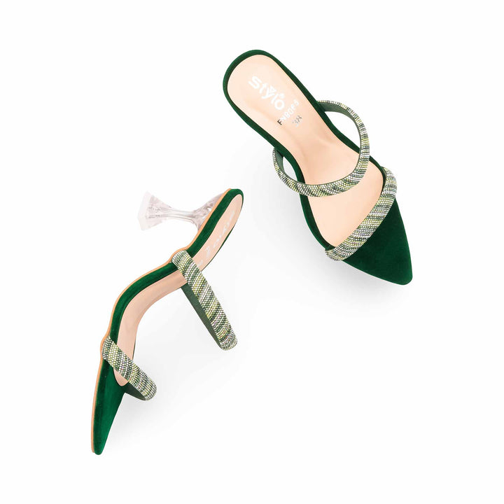 Green Fancy Slipper For Ladies FN8066