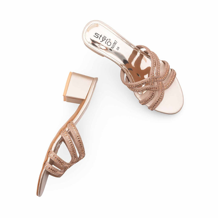 Golden Fancy Slipper For Women FN8067