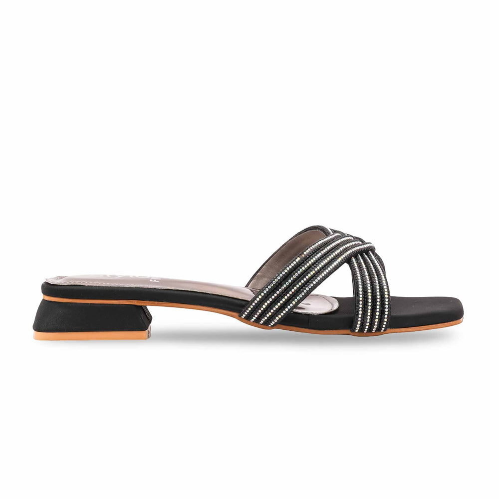 Black Fancy Women Slipper FN8068