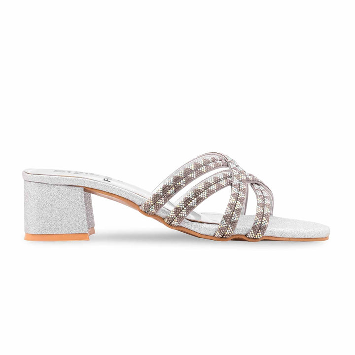 Silver Fancy Women Slipper FN8069