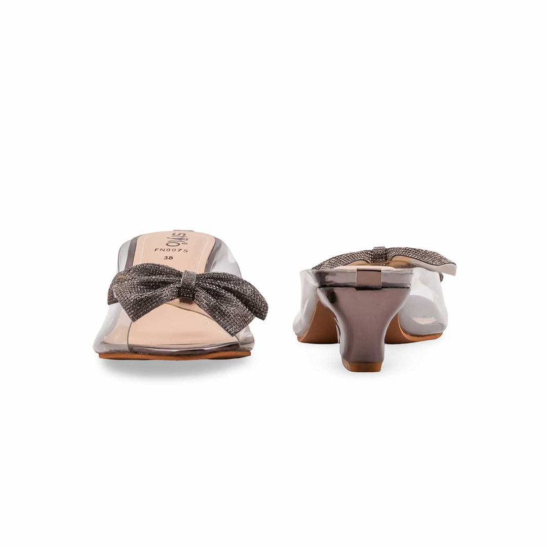 Grey Fancy Slipper For Women FN8075