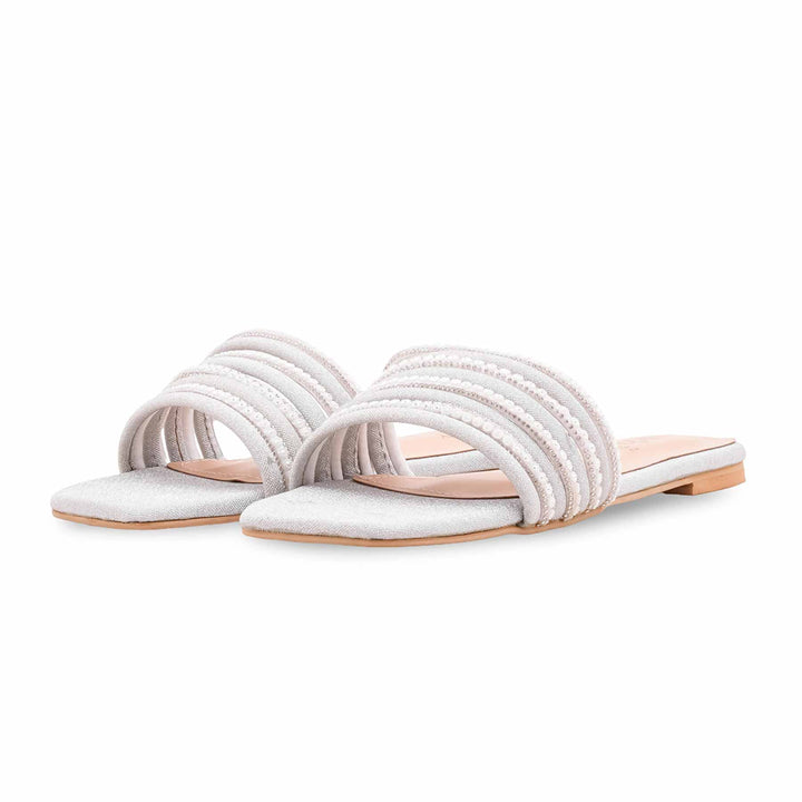 Silver Fancy Women Slipper FN8082