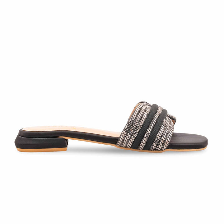 Black Fancy Slipper For Women FN8084