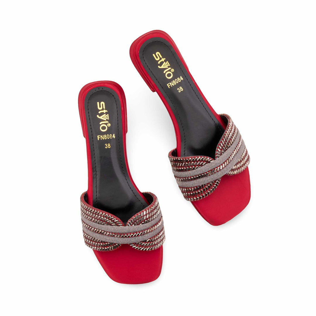Maroon Fancy Slipper For Ladies FN8084