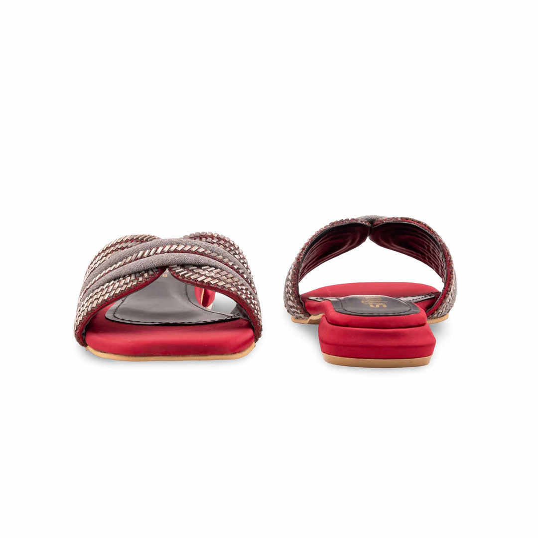 Maroon Fancy Slipper For Ladies FN8084