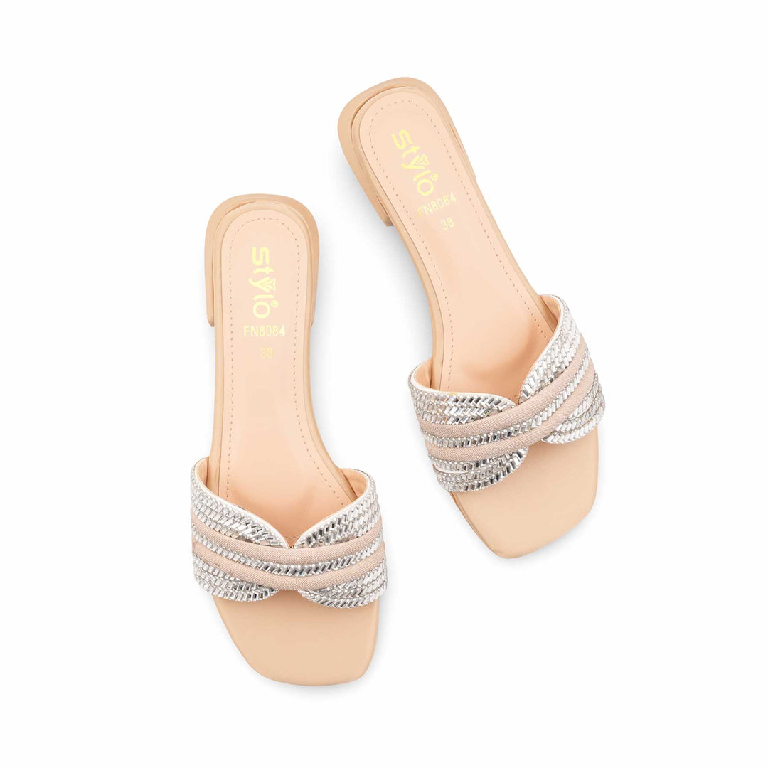 Golden Fancy Slipper For Ladies FN8084