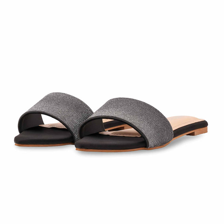 Black Fancy Slipper For Women FN8087