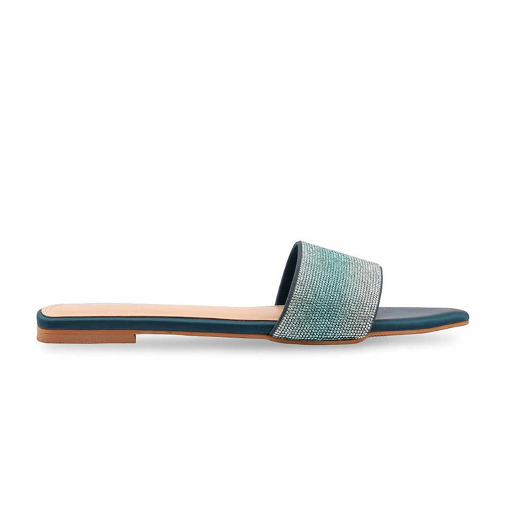 Green Fancy Slipper For Women FN8087