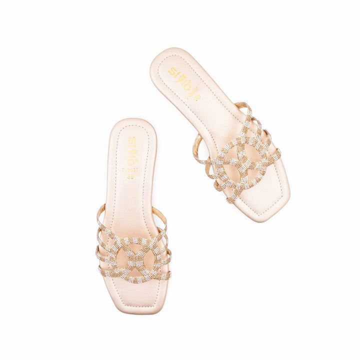 Golden Fancy Slipper For Women FN8090