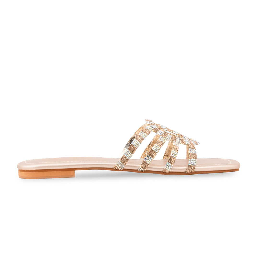 Golden Fancy Slipper For Women FN8090