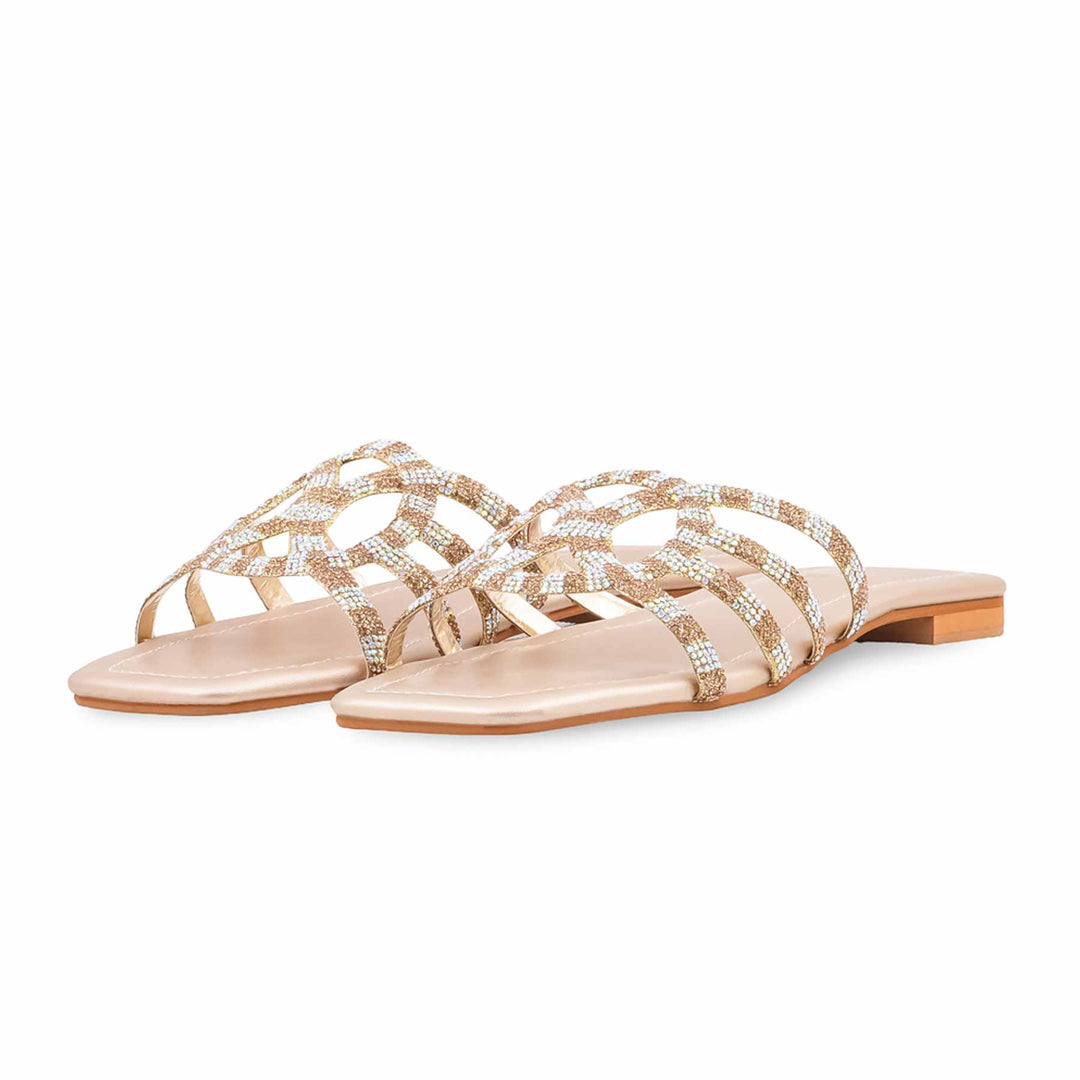 Golden Fancy Slipper For Women FN8090