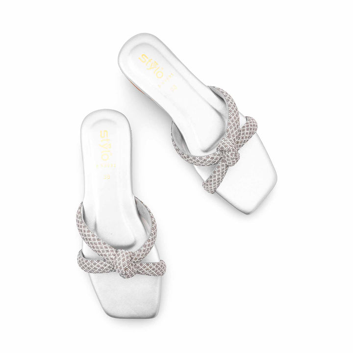 Silver Fancy Women Slipper FN8091