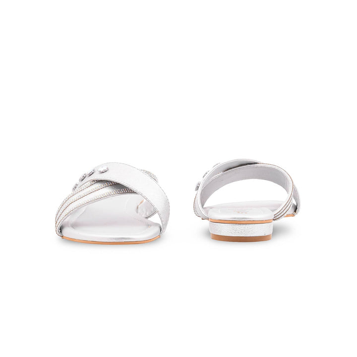Silver Fancy Women Slipper FN8100