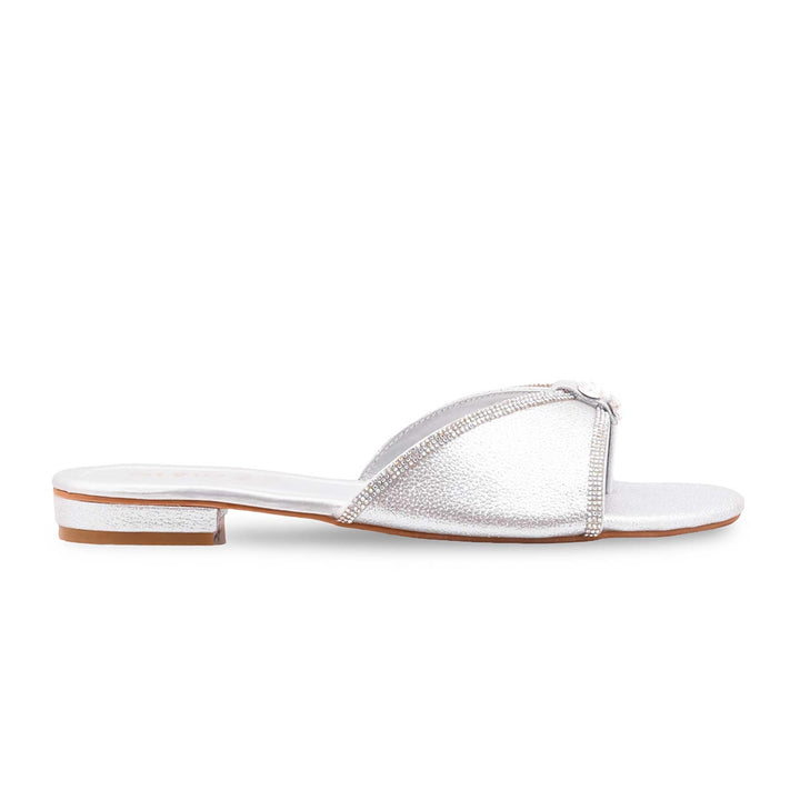 Silver Fancy Women Slipper FN8102