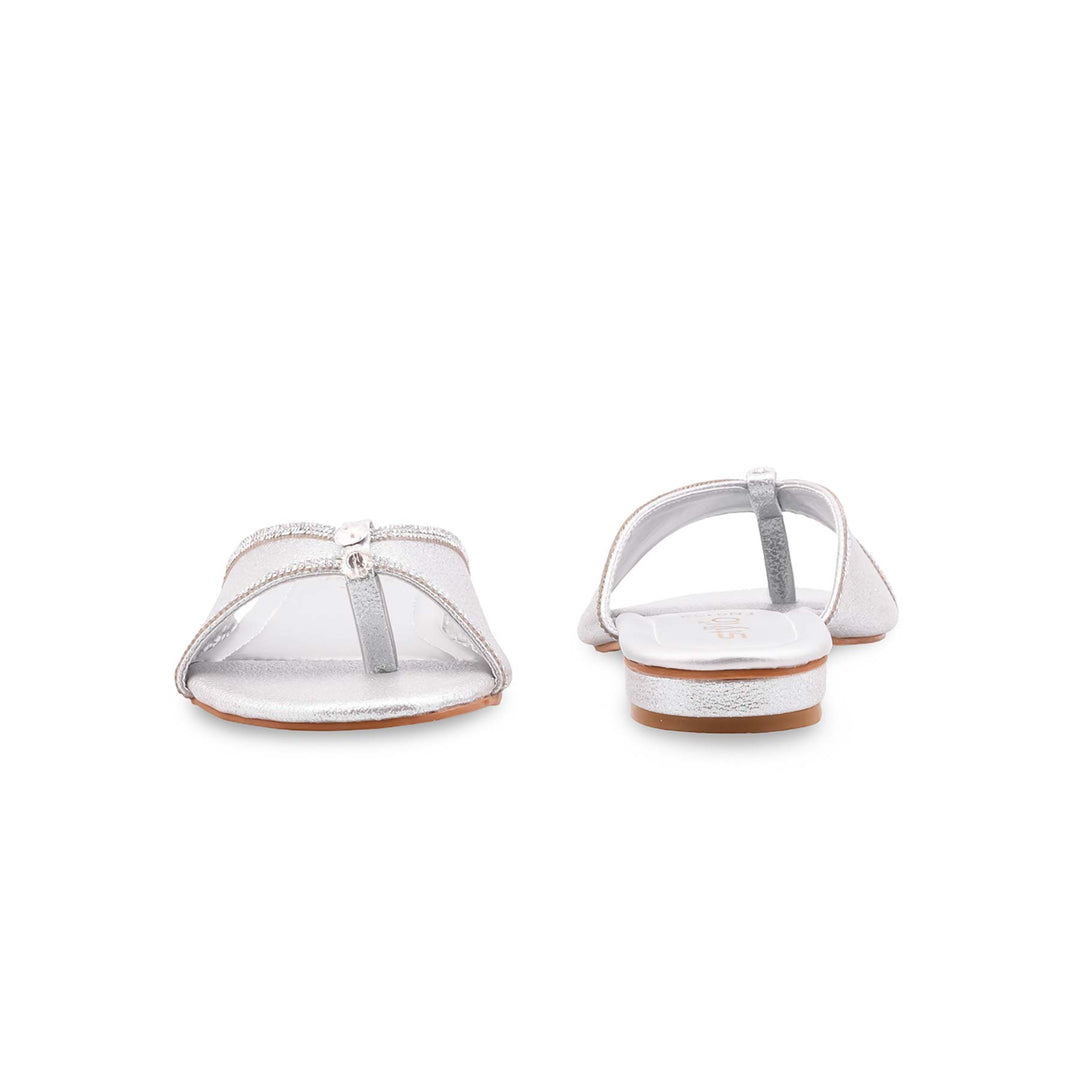 Silver Fancy Women Slipper FN8102
