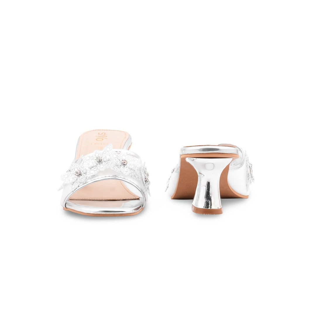 Silver Fancy Women Slipper FN8107