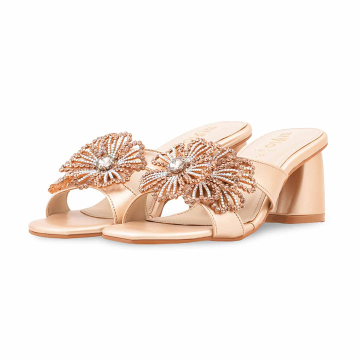 Golden Fancy Slipper For Women FN8109