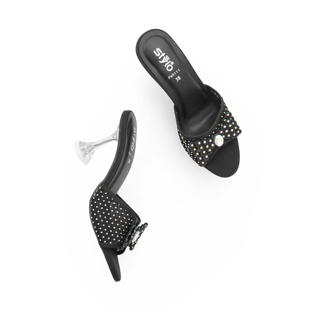 Black Fancy Women Slipper FN8111