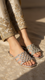 Silver Fancy Slipper For Women FN8115