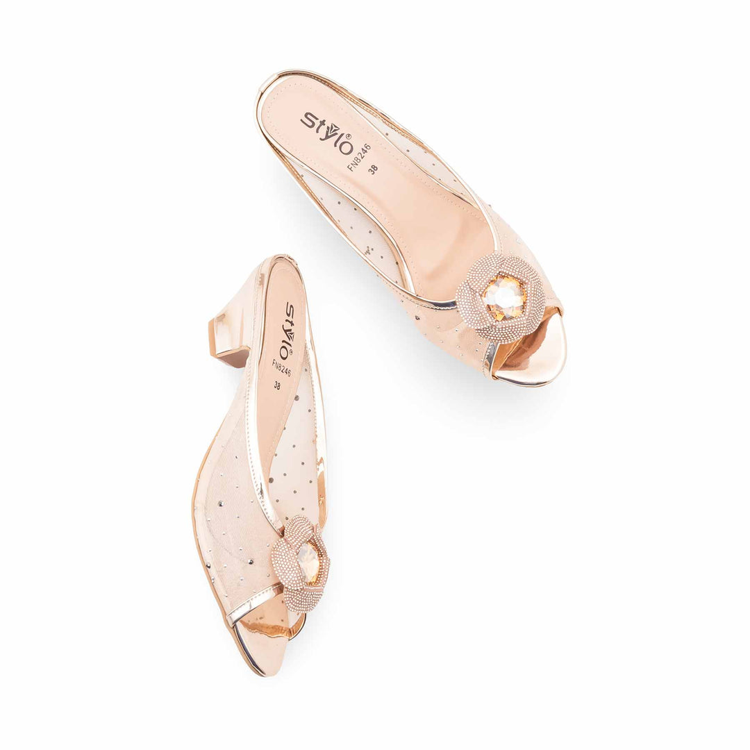 Golden Fancy Slipper For Women FN8246