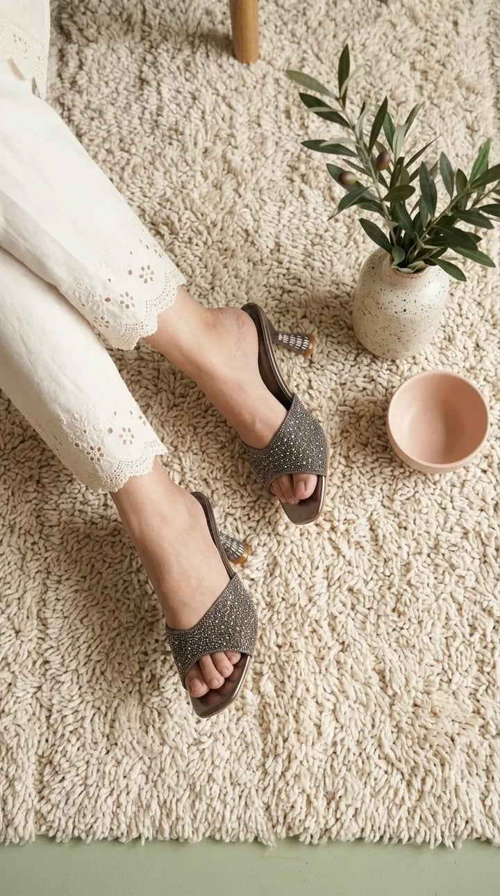 Bronze Fancy Slipper For Women FN8259