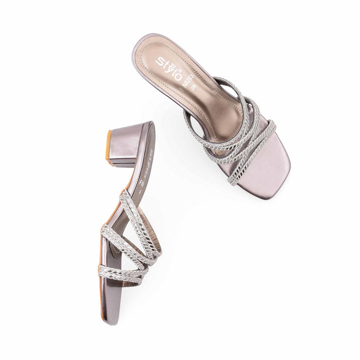 Grey Fancy Slipper For Ladies FN8283