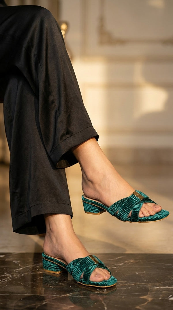 Green Formal Slipper FR8392