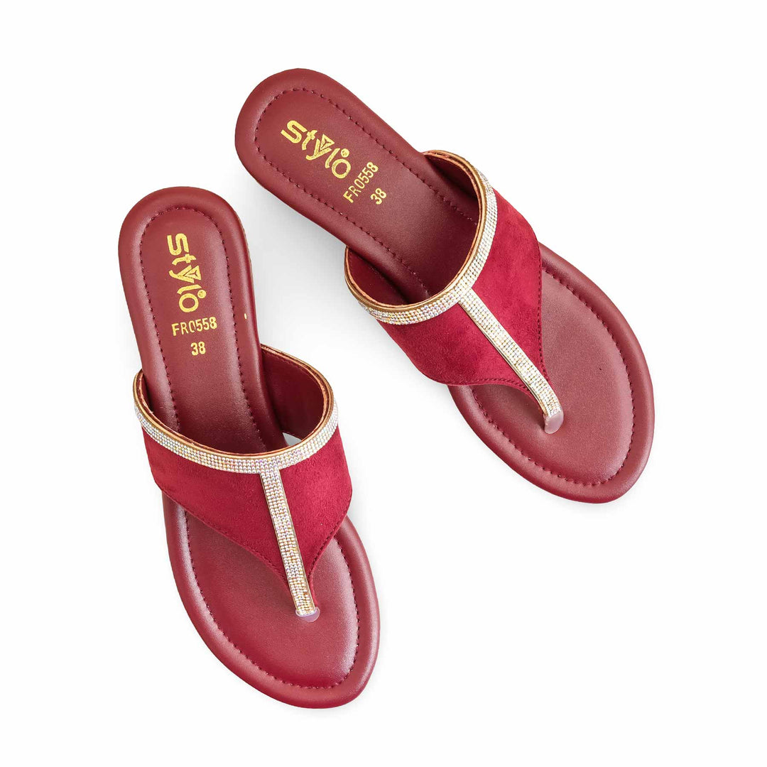 Maroon Formal Chappal Fr0558