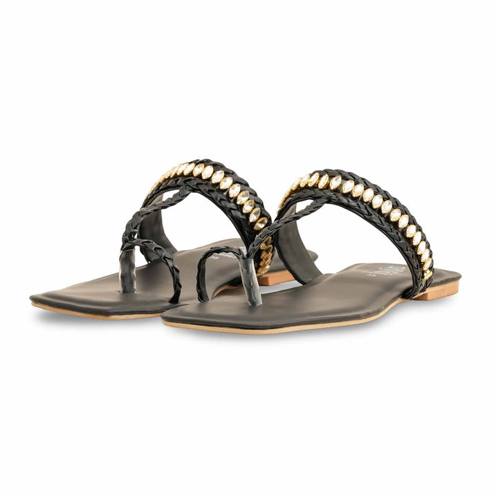 Black Formal Chappal For Ladies FR0563