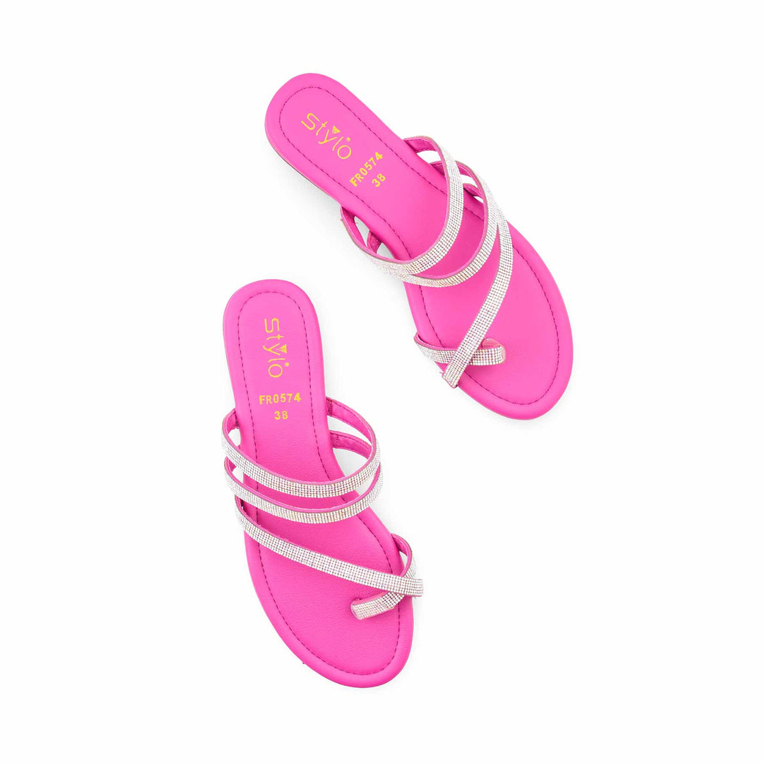 Pink Formal Chappal For Women FR0574