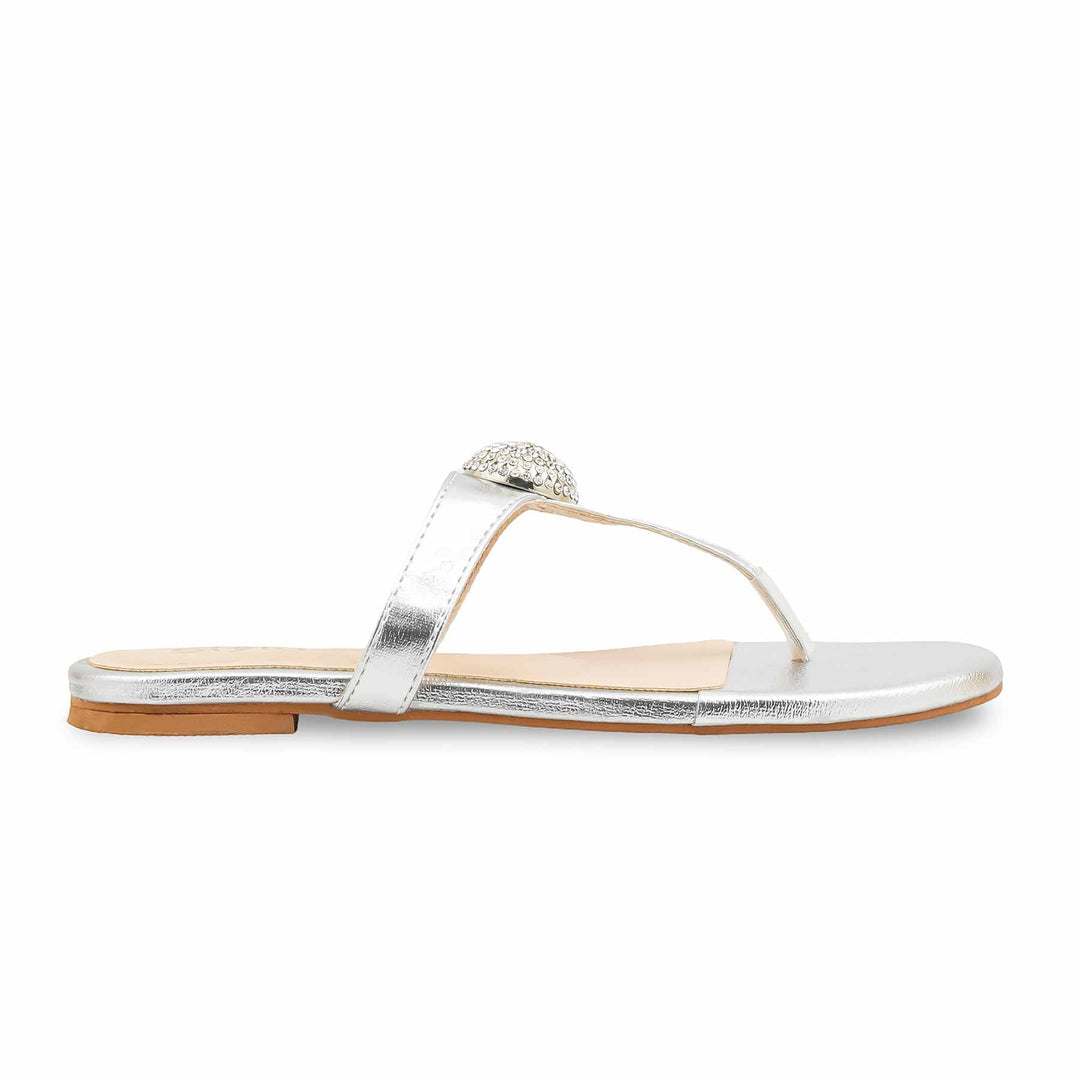 Silver Formal Chappal For Women FR0576