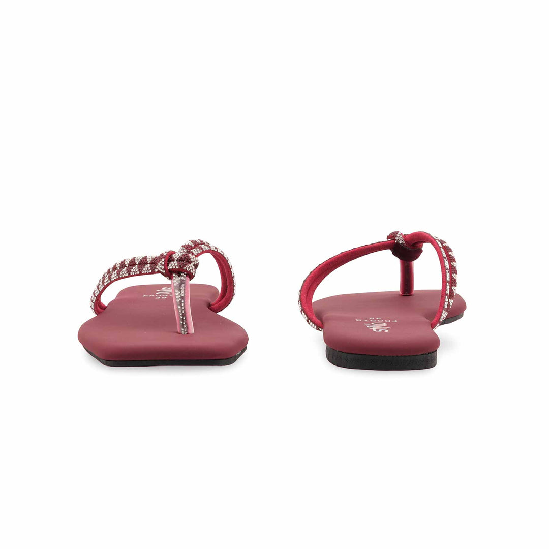 Maroon Formal Chappal For Women FR0578