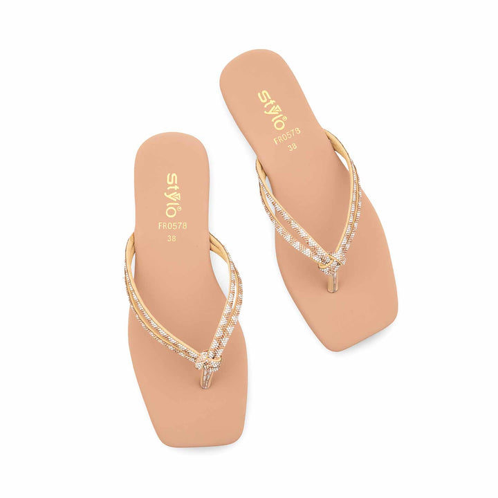 Beige Formal Chappal For Women FR0578
